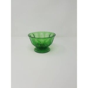 Vtg Westmoreland footed compote dish green bowl